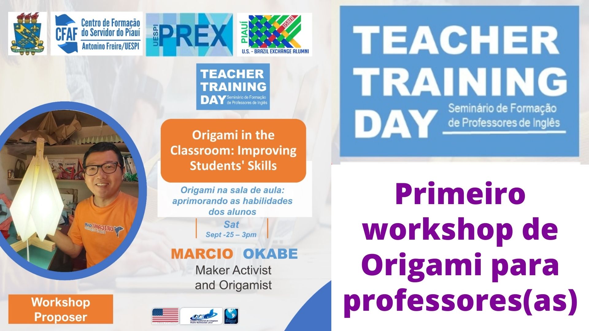 Workshop de Origami no Teacher Training Day